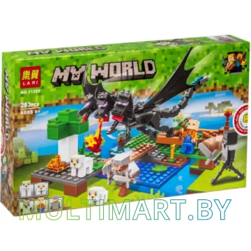 Конструктор Lari My World Атака Черного Дракона на овечью ферму 11265 (283 детали)